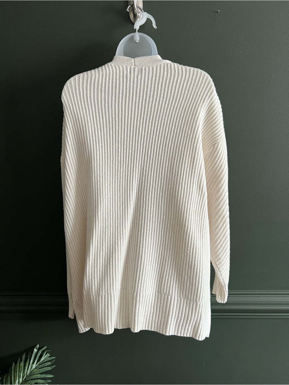 Target Cream Open-Front Ribbed Cardigan - Picture 2 of 4